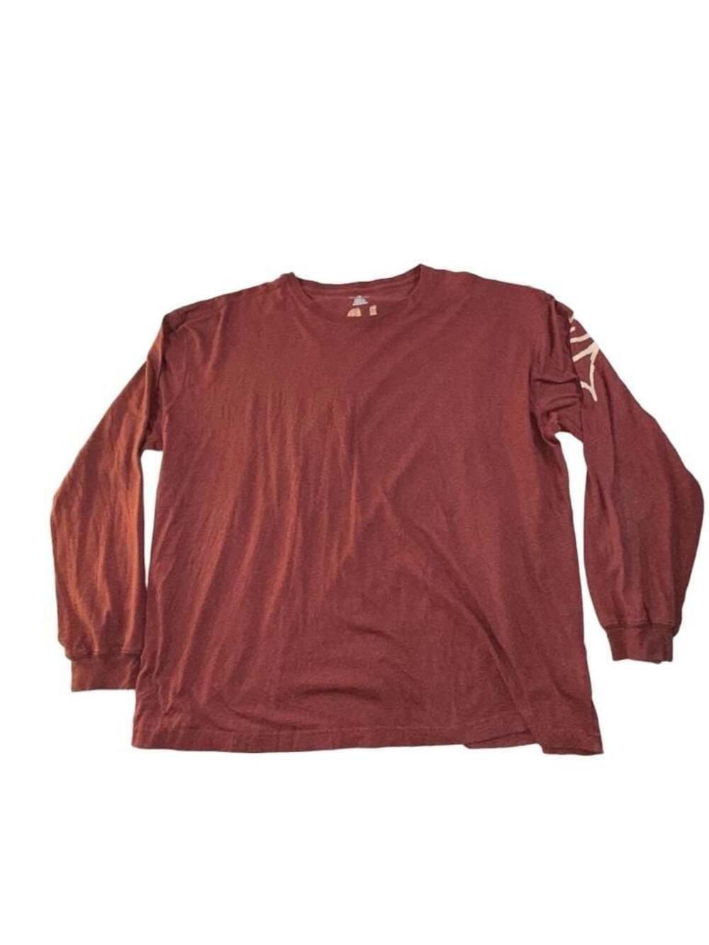 Carhartt Men's Long Sleeve Graphic T-Shirt Maroon Size 2XL